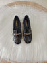 Women Loafer With Crystal Embedded Gold Chain